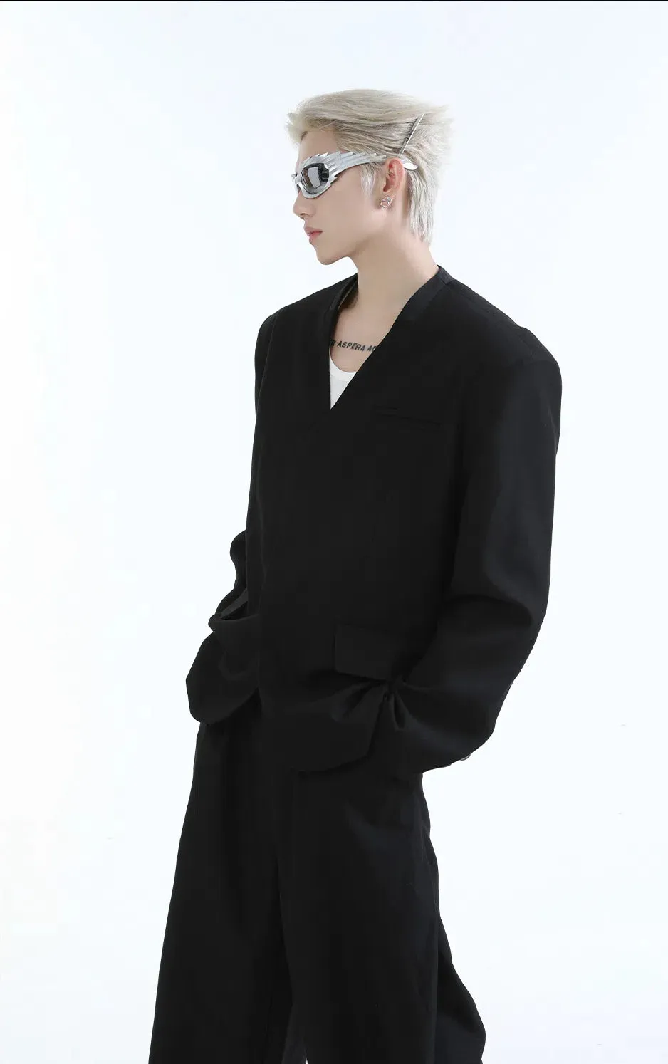 【24s Aug.】Casual Simple Large V-neck Suit