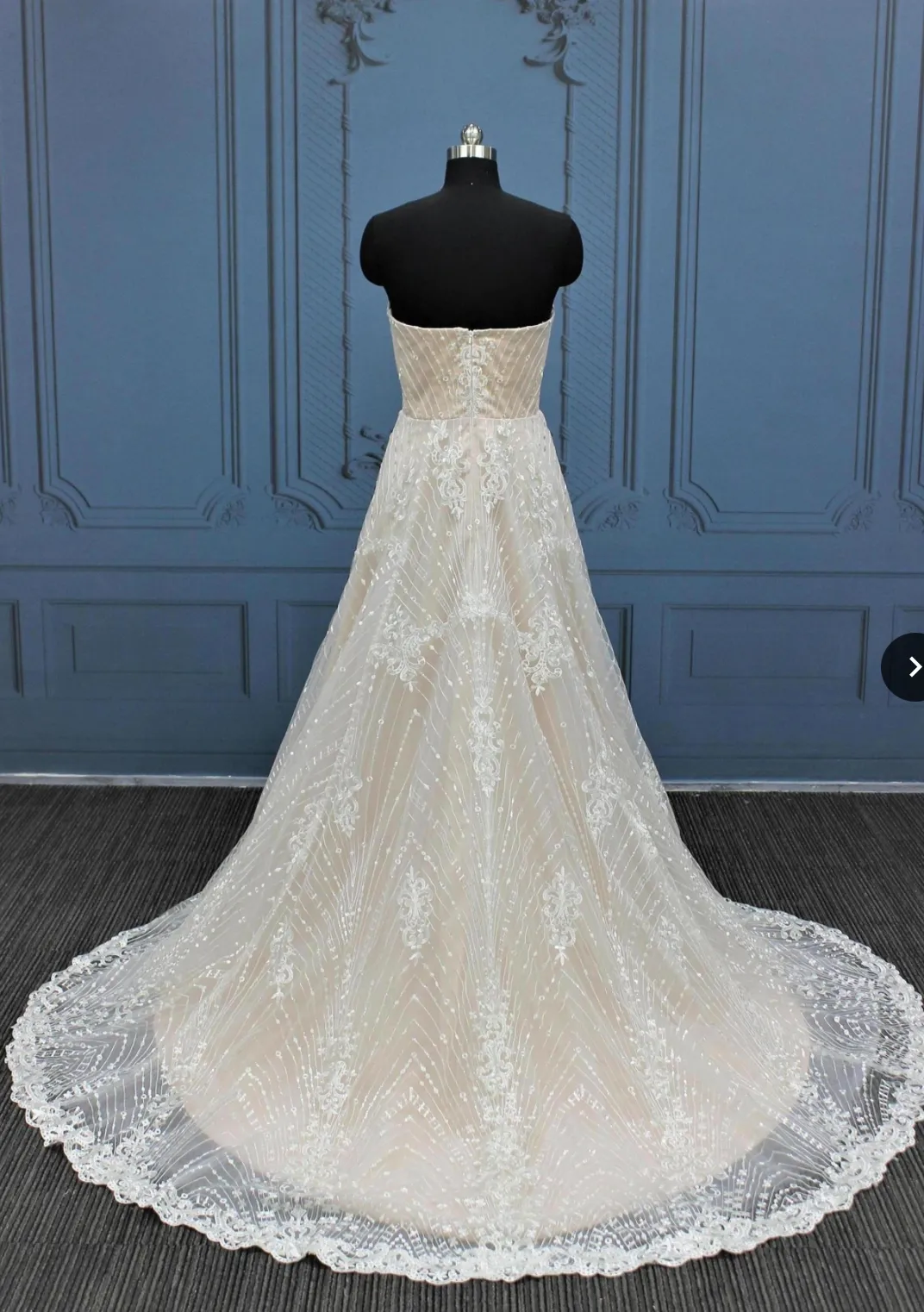 A-Line Sweetheart Tulle Lace Wedding Bridal Gown