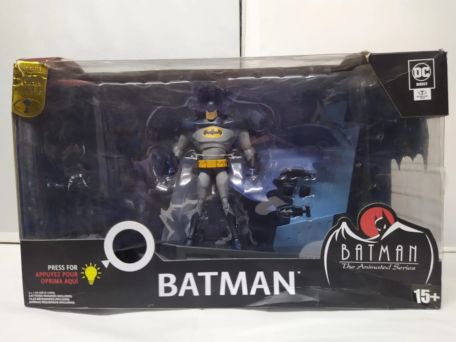 Batman the Animated Series 30th Anniversary NYCC Exclusive Gold Label Figure by McFarlane Toys  (Damaged Box)