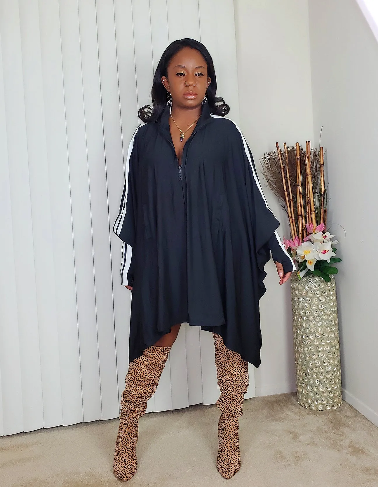 BOSSY - Cape Tunic Dress