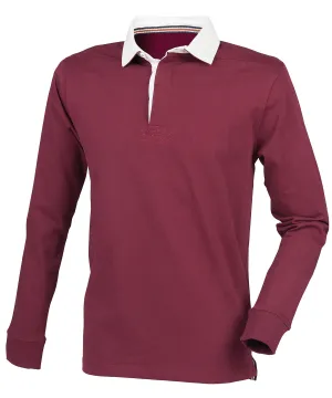 Burgundy - Premium superfit rugby shirt