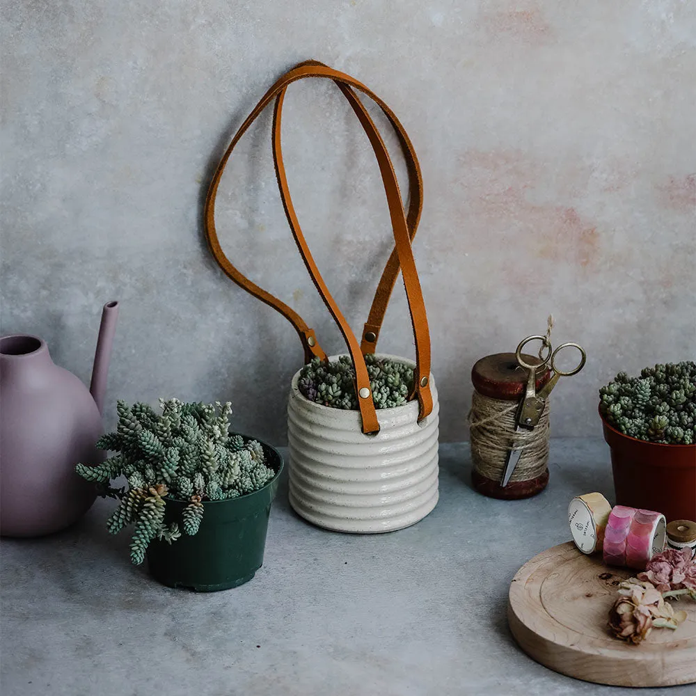 Ceramic Hanging Planter - Natural