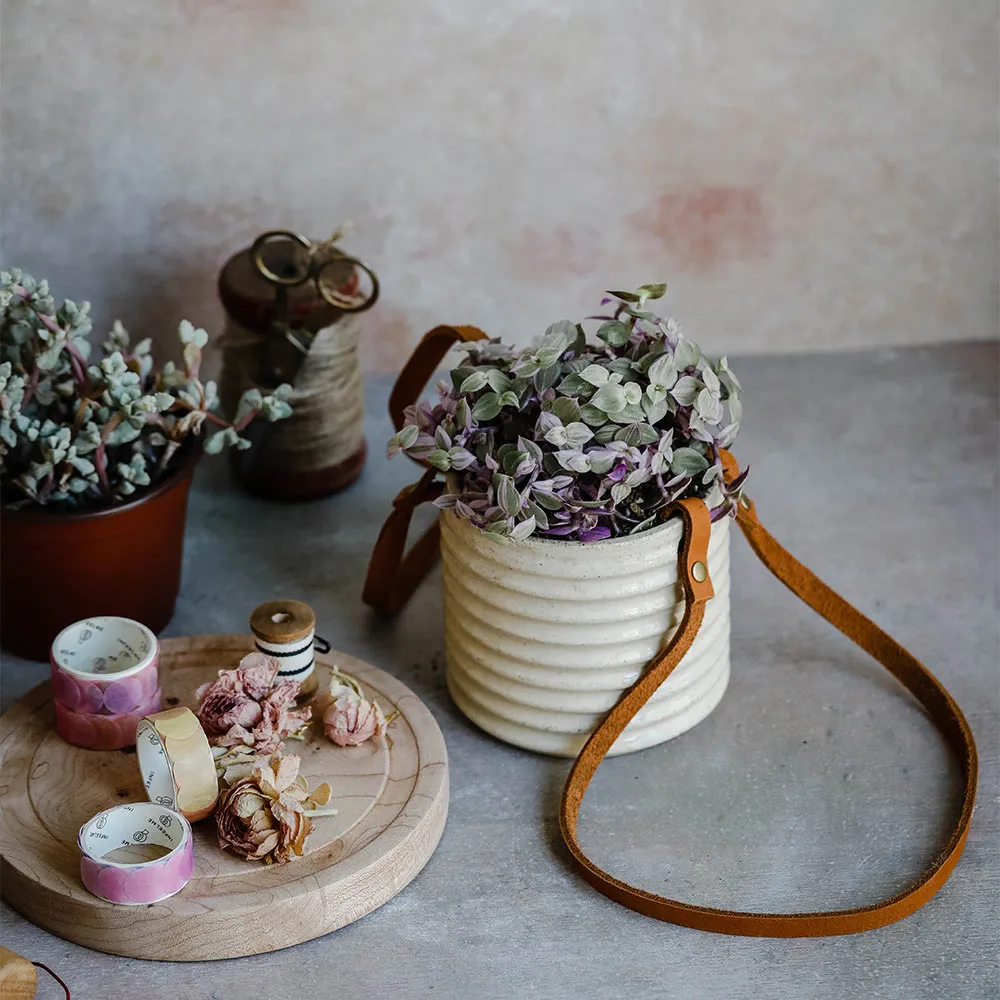 Ceramic Hanging Planter - Natural