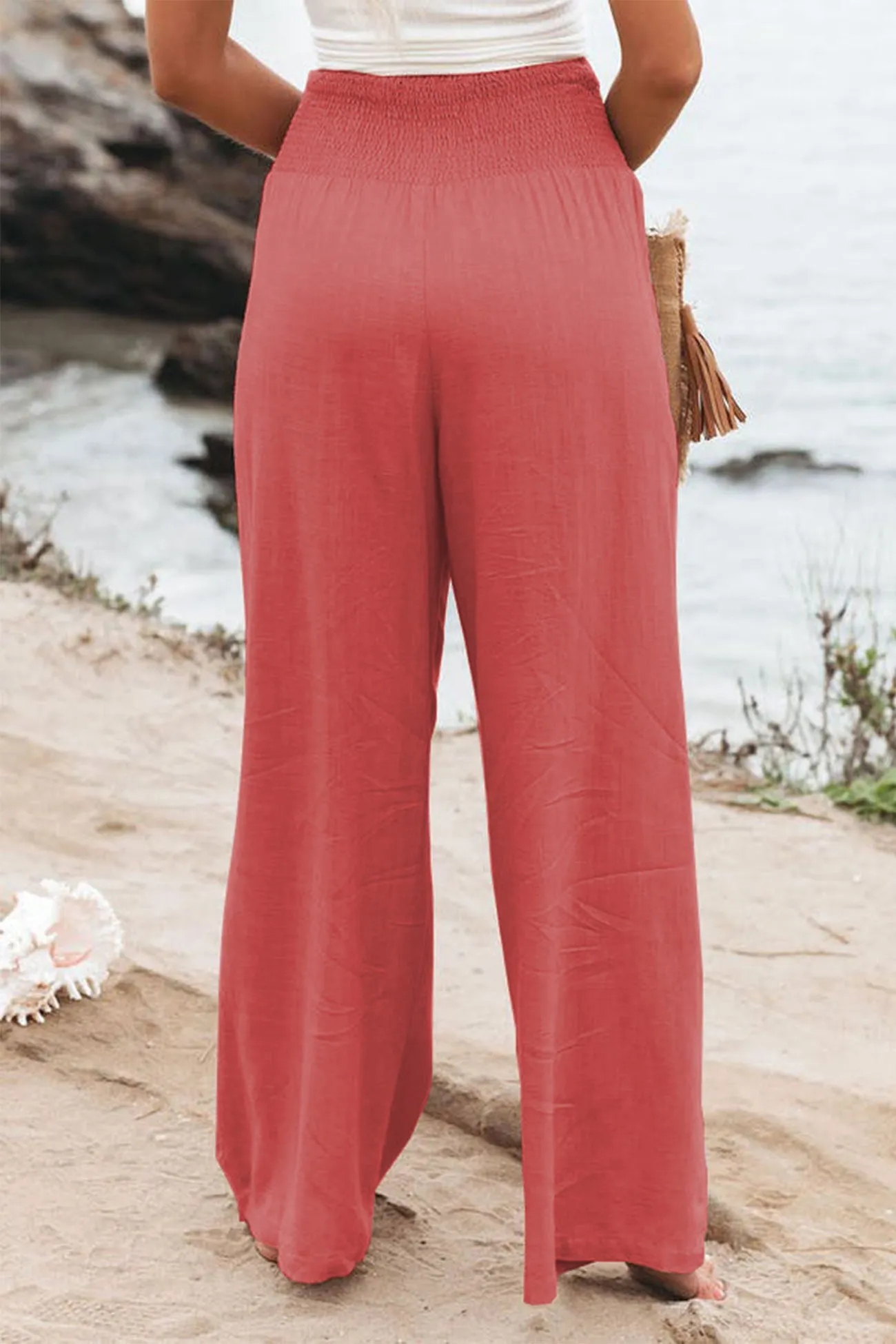 Cotton Wide Leg Long Pants