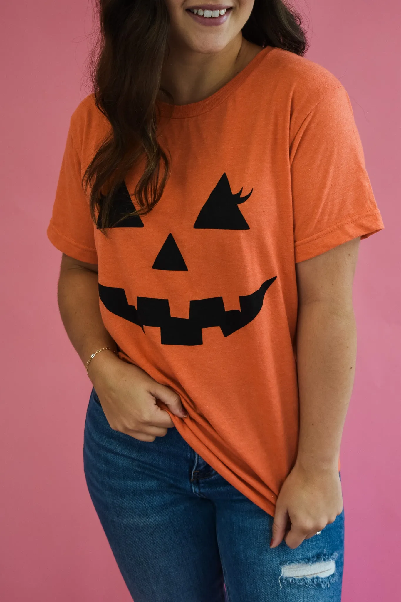 Cute Spooky Pumpkin Face Graphic Tee