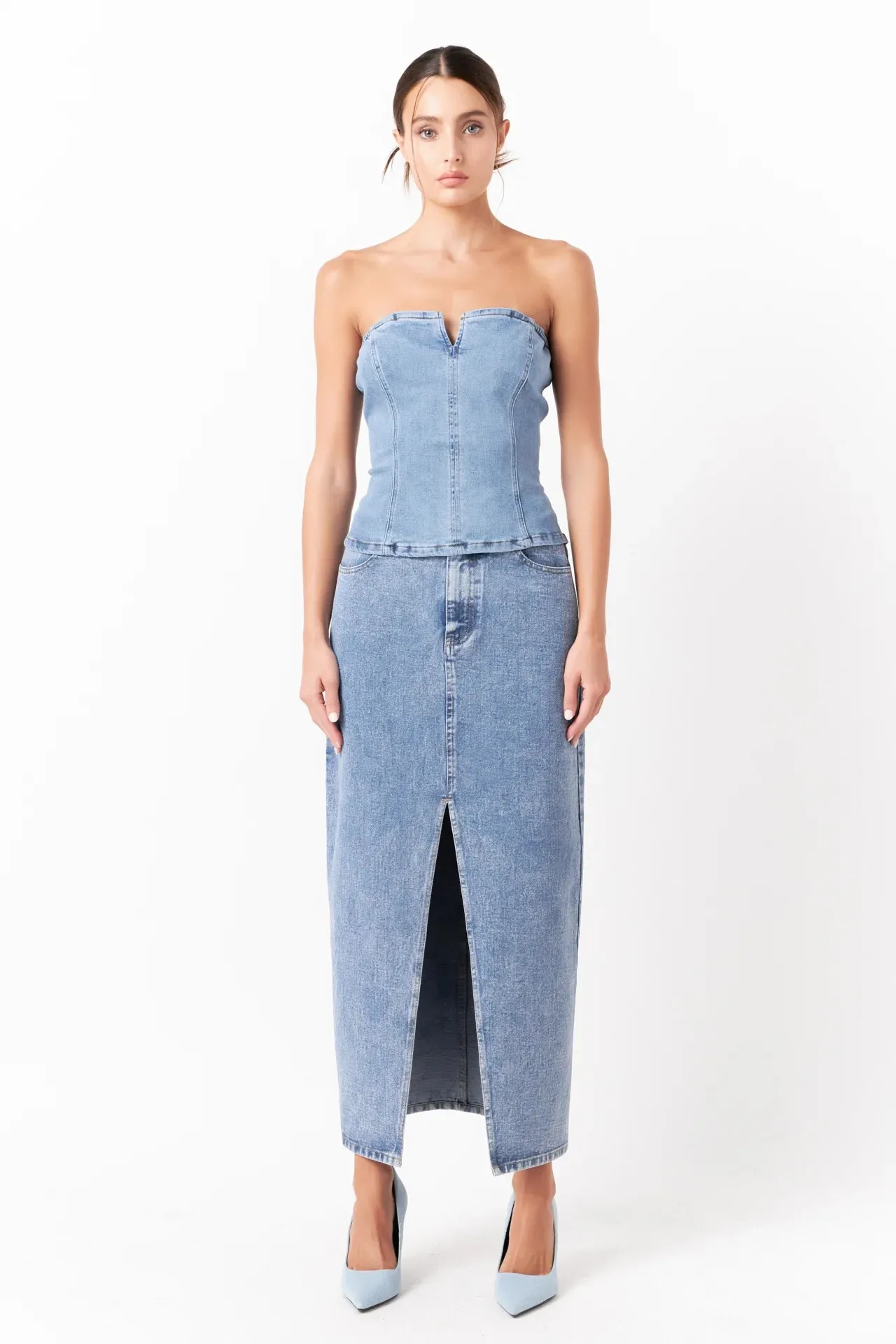 Denim Maxi Skirt - FINAL SALE