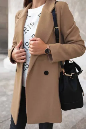 Dunnmall Solid Color Loose Suit Coat