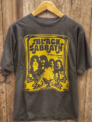 Echoes of History: Black Sabbath World Tour 1970 Vintage Re-Print t shirt