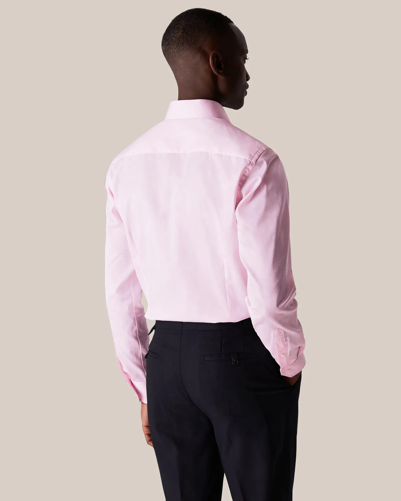 ETON 30007951180 PINK SIGNATURE TWILL SLIM SC SHIRT