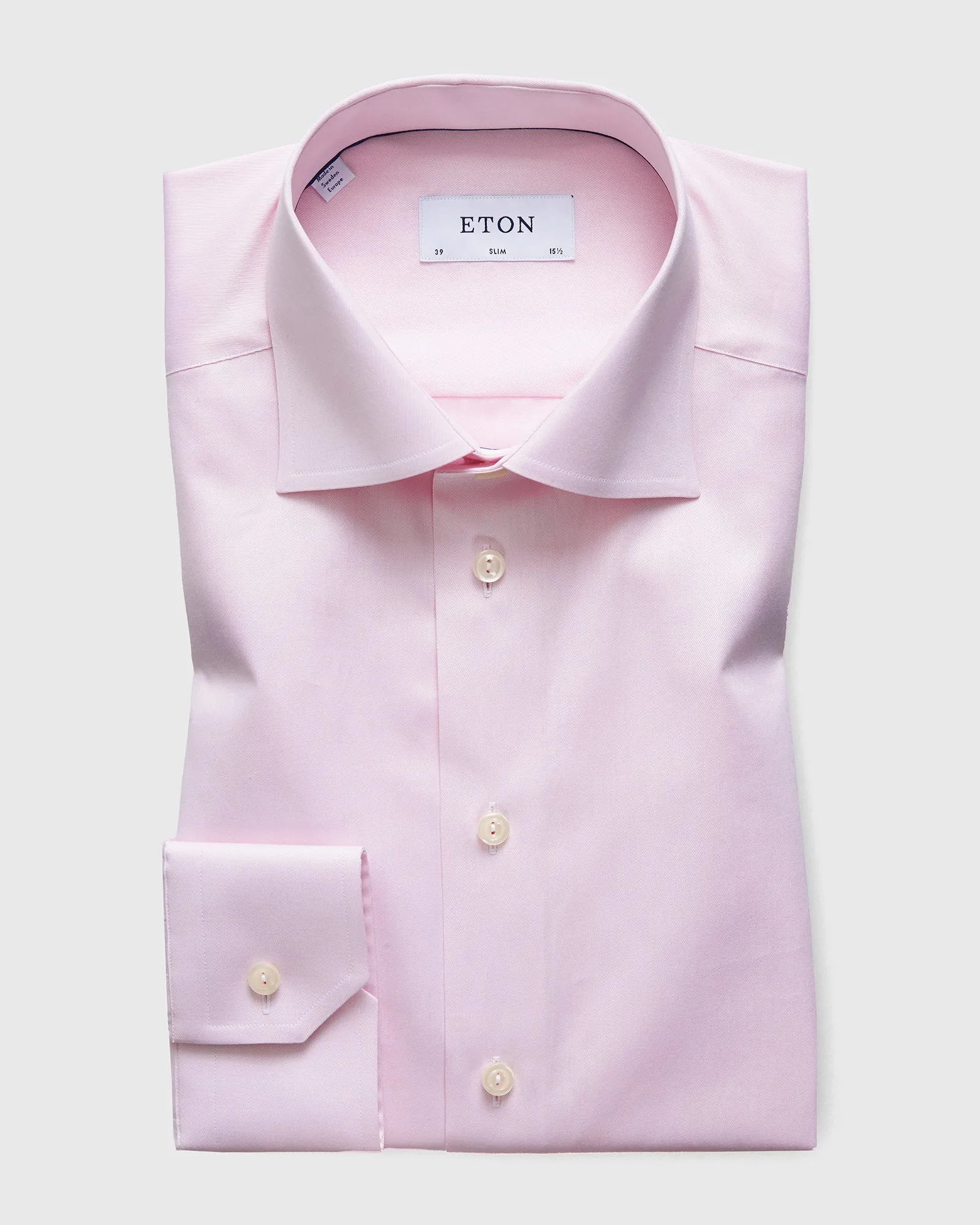 ETON 30007951180 PINK SIGNATURE TWILL SLIM SC SHIRT