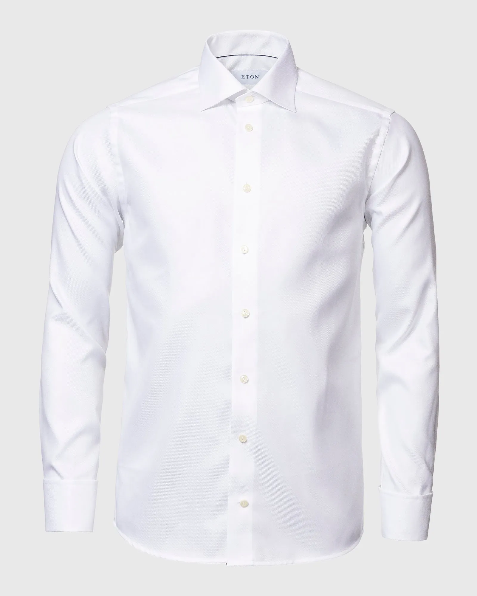 ETON 31007951100 WHITE TEXTURED TWILL SLIM SC SHIRT