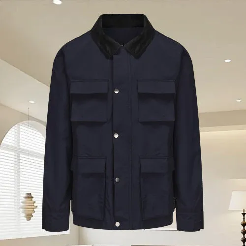 Fashion Solid Color Zipper Jacket Jacket Men