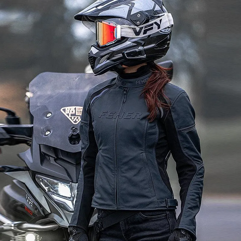 FEMALE MOTORCYCLE LEATHER JACKET KENNA