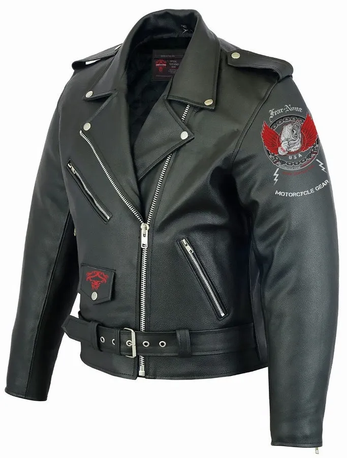 Flying Bear Rider Leather Highway Jacket