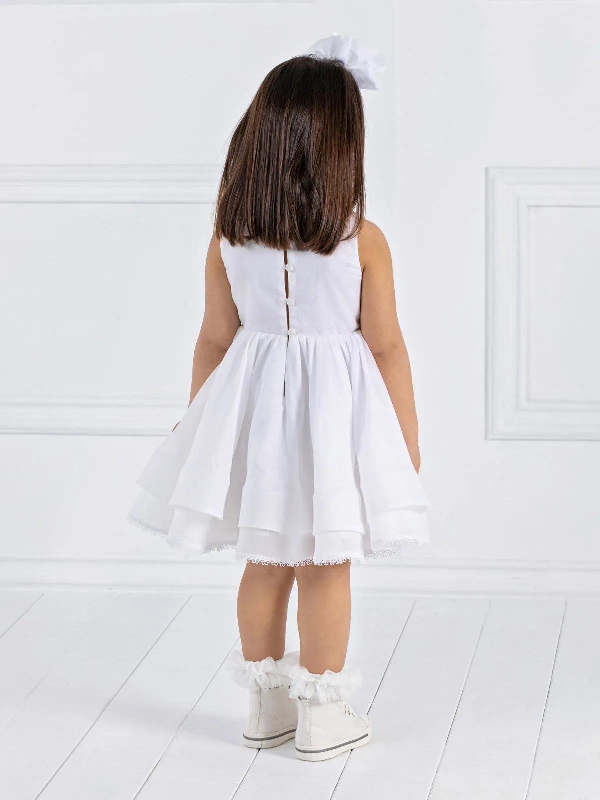 Girl's dress with maxi bow - WELNESS