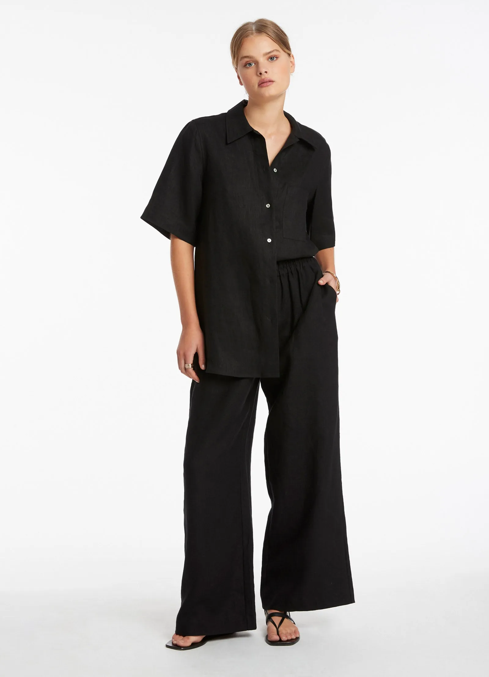 Jetset Wide Leg Pants - Black