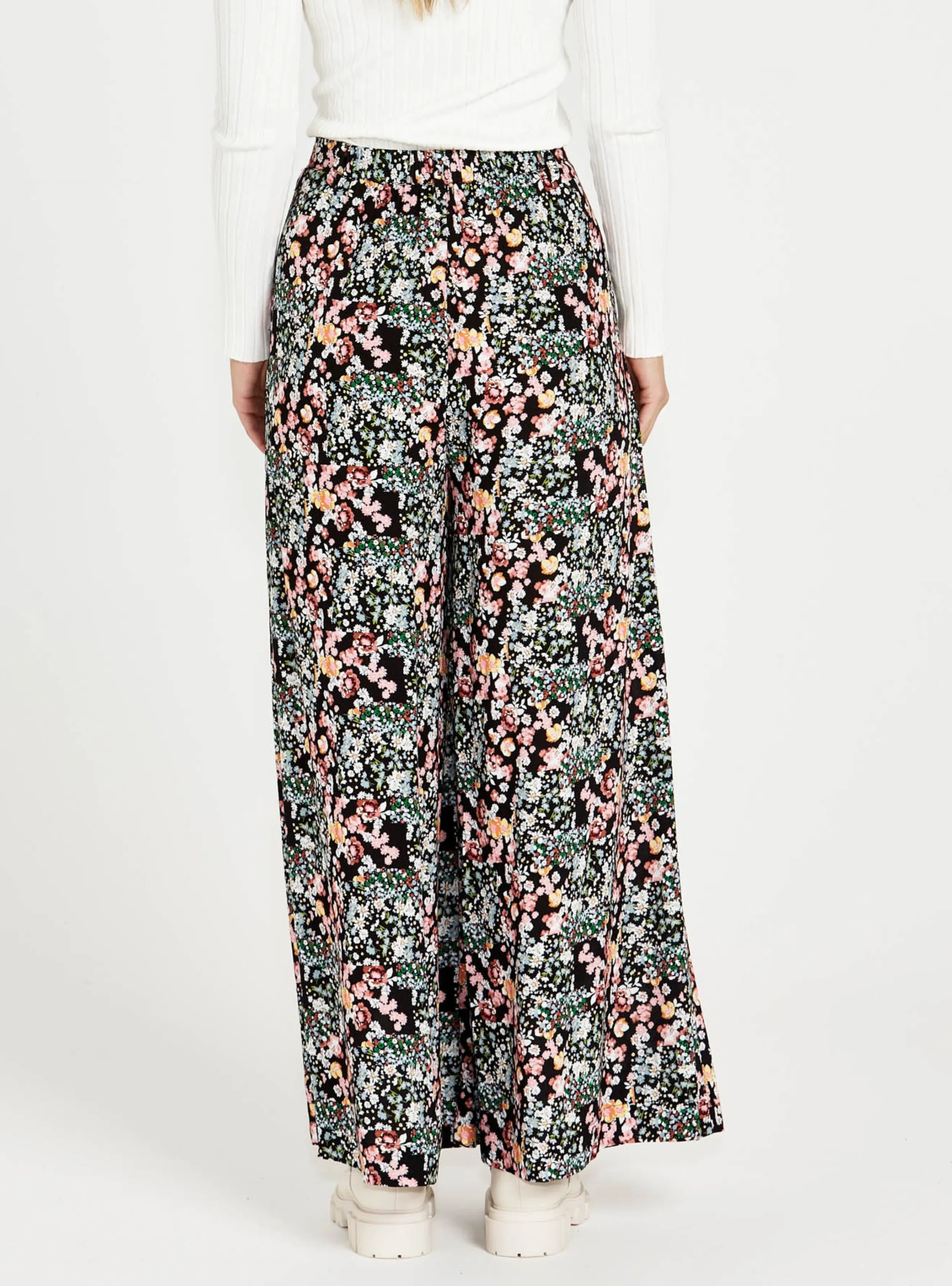 JUNE WIDE LEG PANT - Patchwork Floral