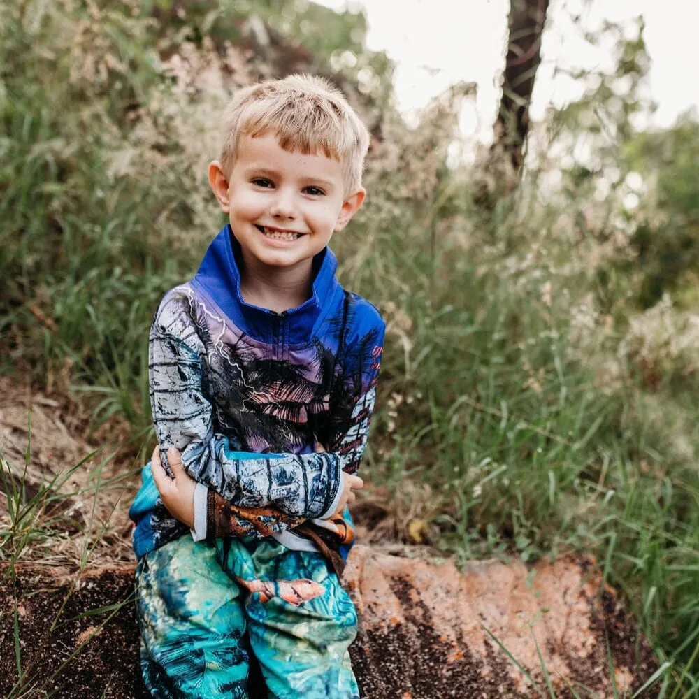 Kids Long Sleeve Fishing Shirt - Cape York, Hit The Tip