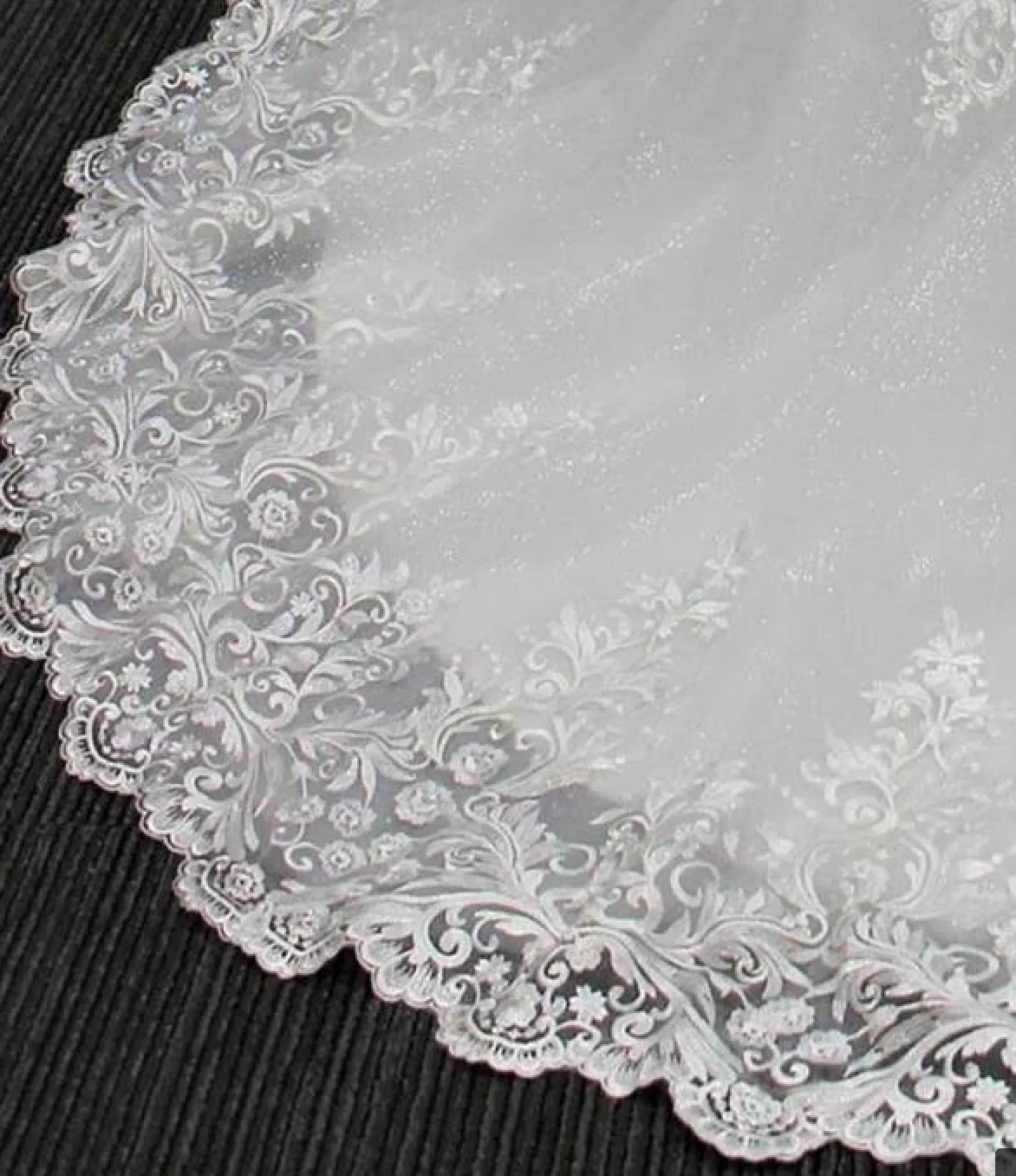 Lace Tulle A Line Bridal Wedding Gown With Pearls