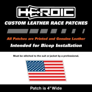 Leather Printed Patches - United States Flag - RWB - Right Arm - Rush In