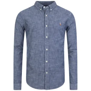 Long Sleeve Slim Fit Chambray Shirt