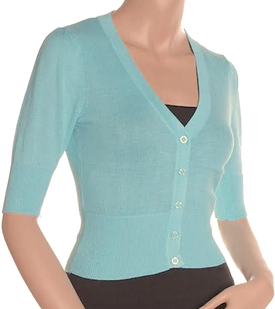 Maryanne Cropped Half Sleeve Cardigan in 6 Colors