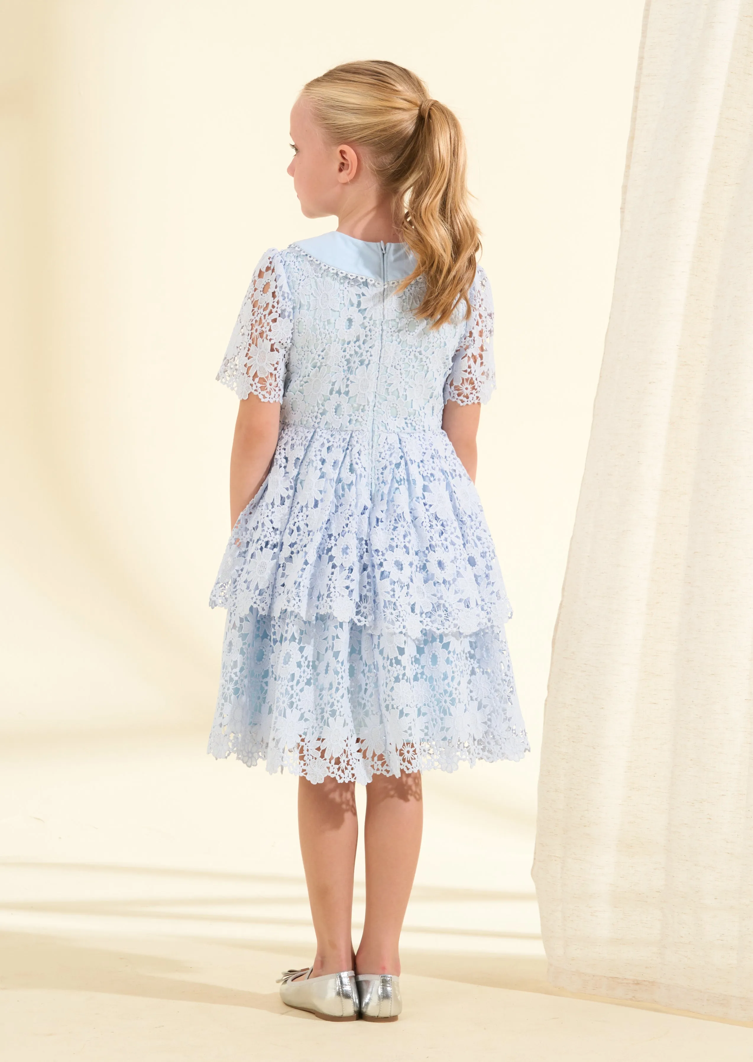 Mavea Cornflower Lace Dress