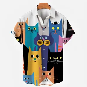 Men's Cat Hawaiian Shirt, hawaiian shirt for Men and women