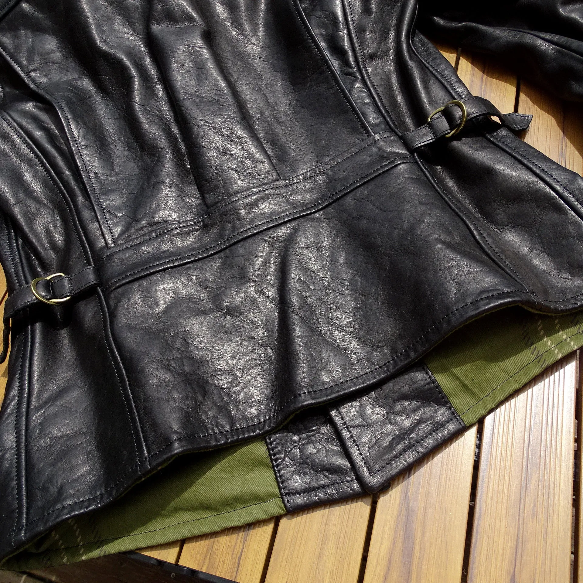 Men's Four Corners Leather Jacket Black