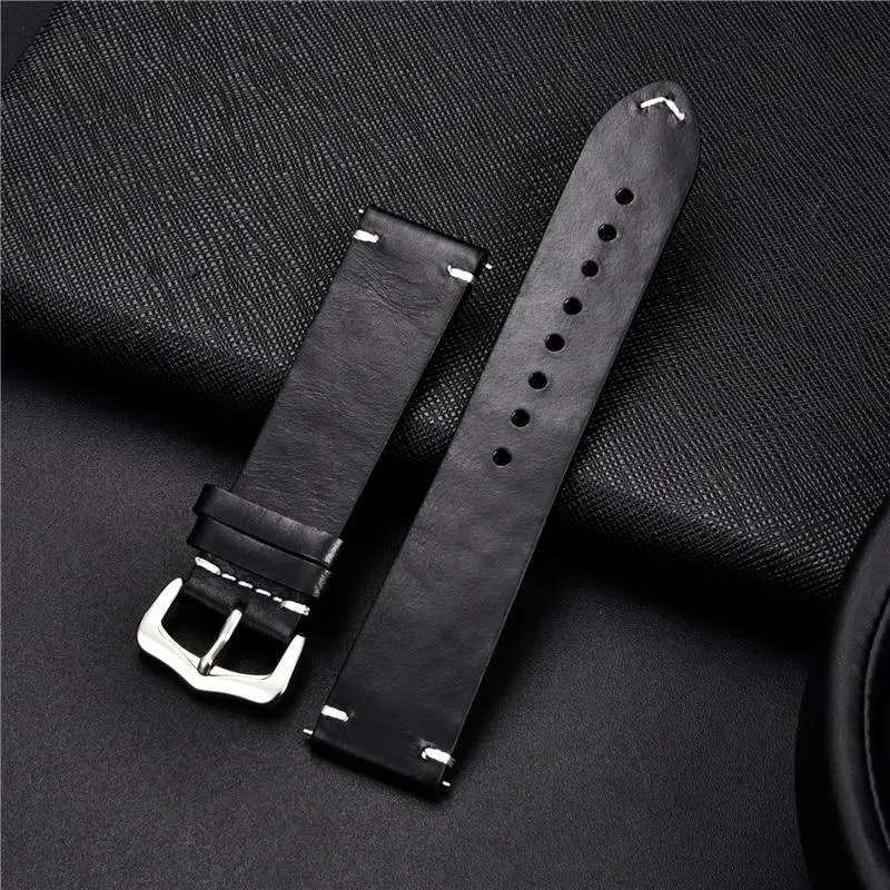 Romaine Oil Wax Cowhide Leather Watch Strap