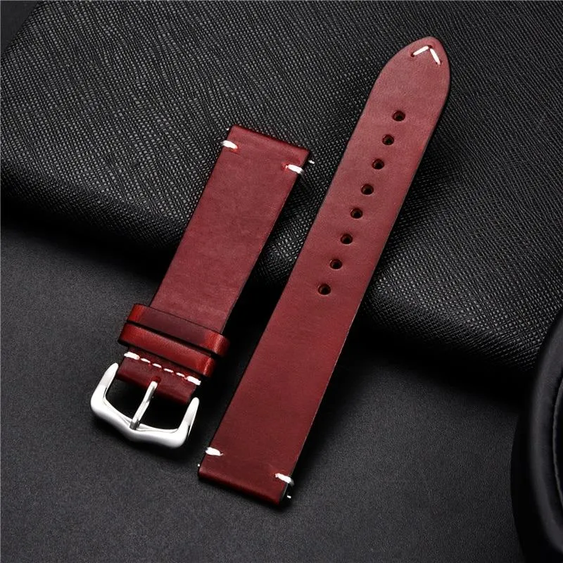 Romaine Oil Wax Cowhide Leather Watch Strap