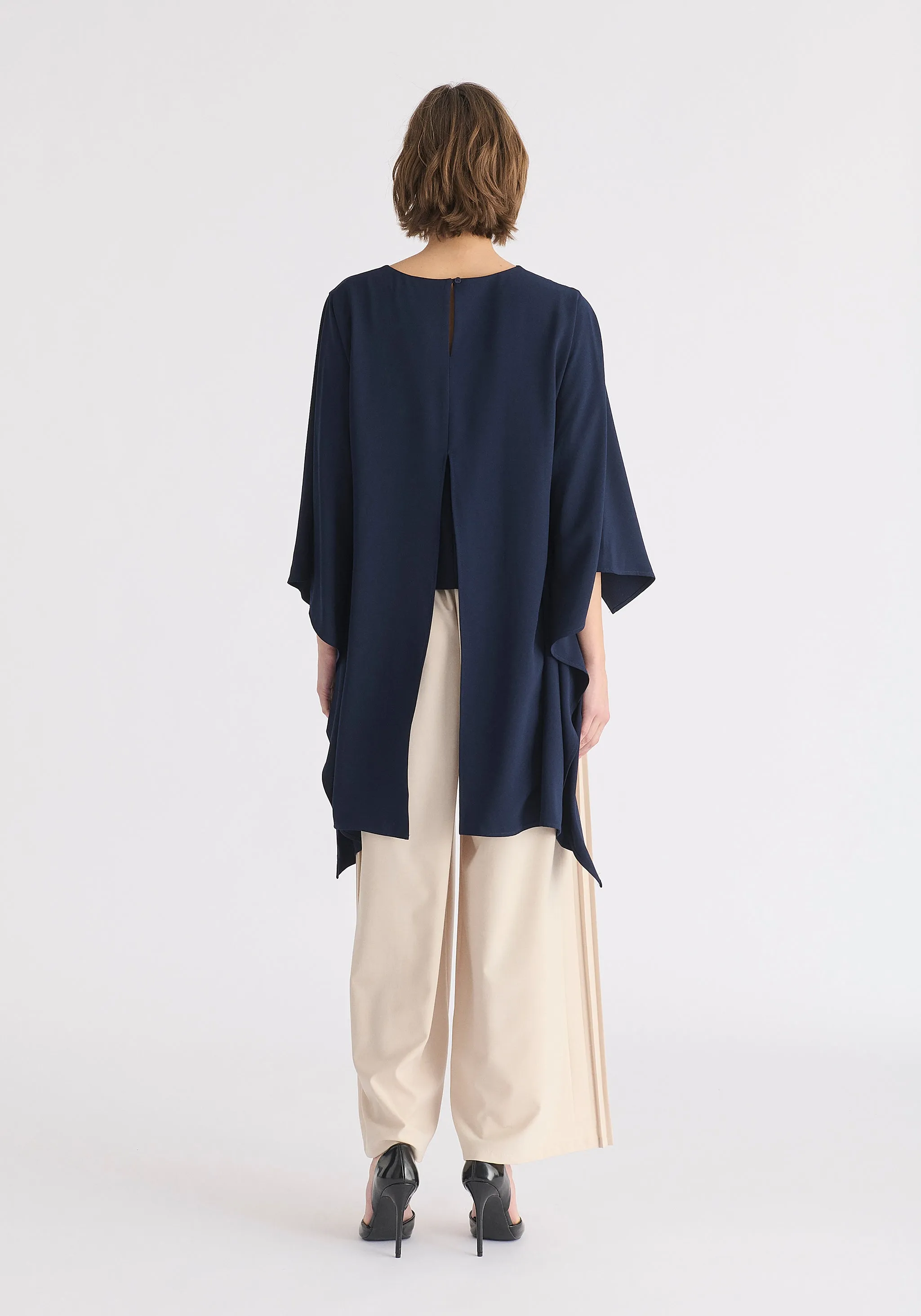 Round Neck Cape Top