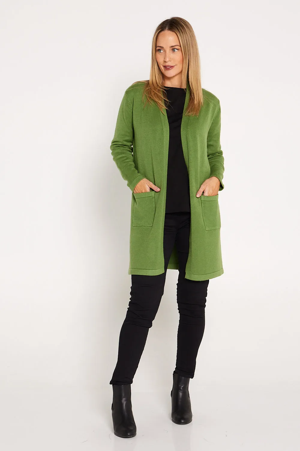 Salima Knit Cardigan - Apple Green