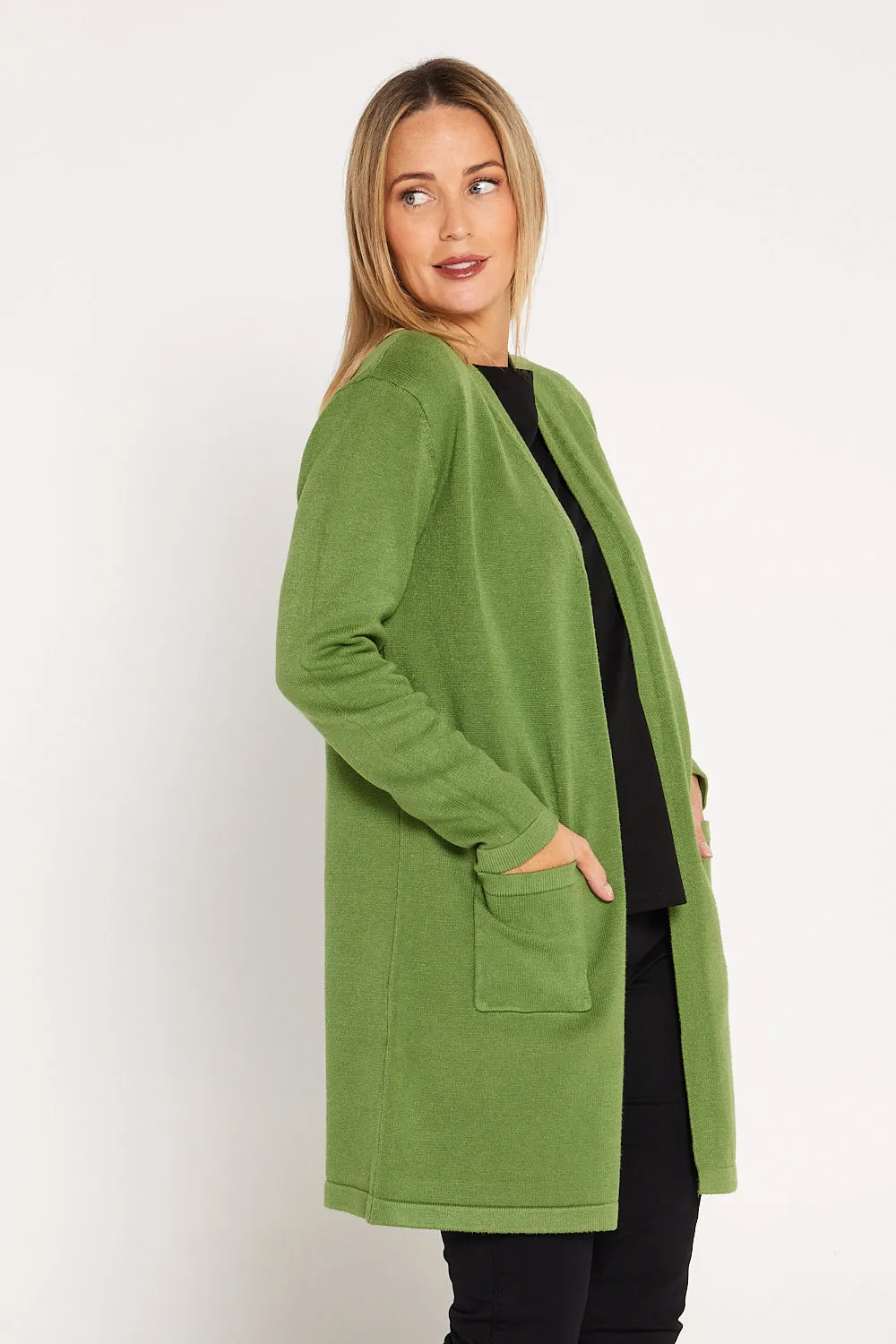 Salima Knit Cardigan - Apple Green