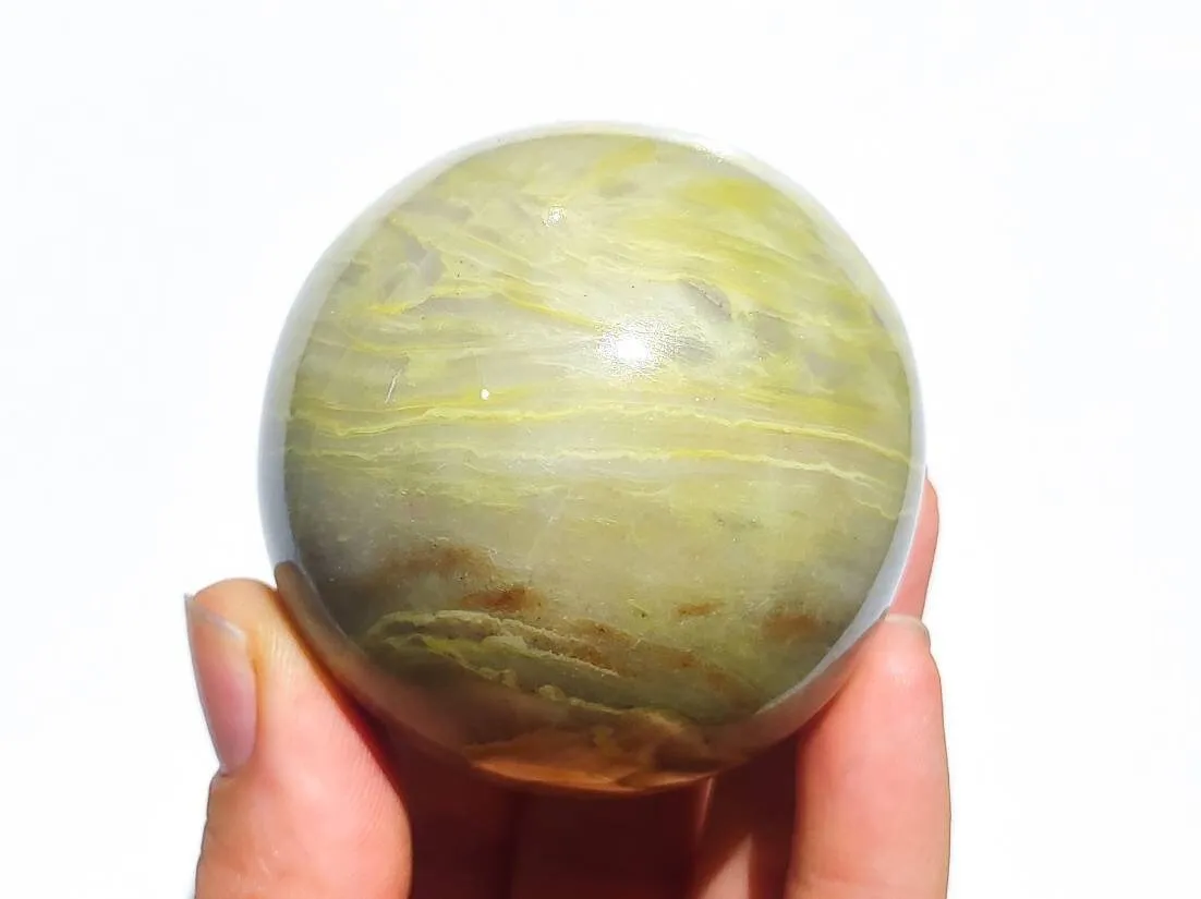 Serpentine Crystals Sphere - Kundalini Stone