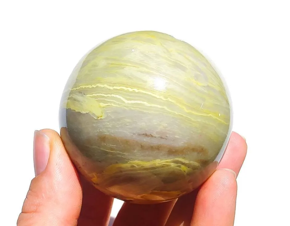 Serpentine Crystals Sphere - Kundalini Stone