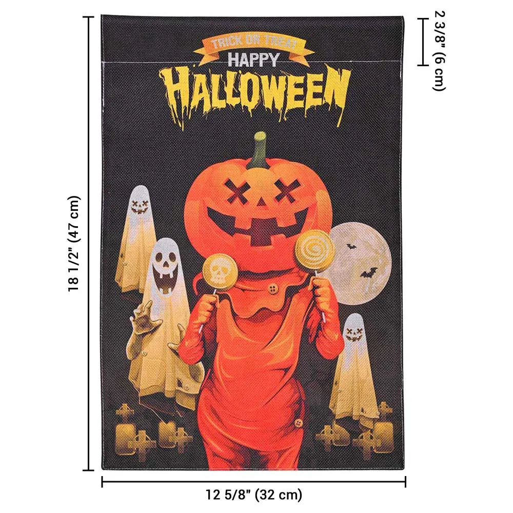 Smalll Halloween Flag Garden Yard Decor 12x18"