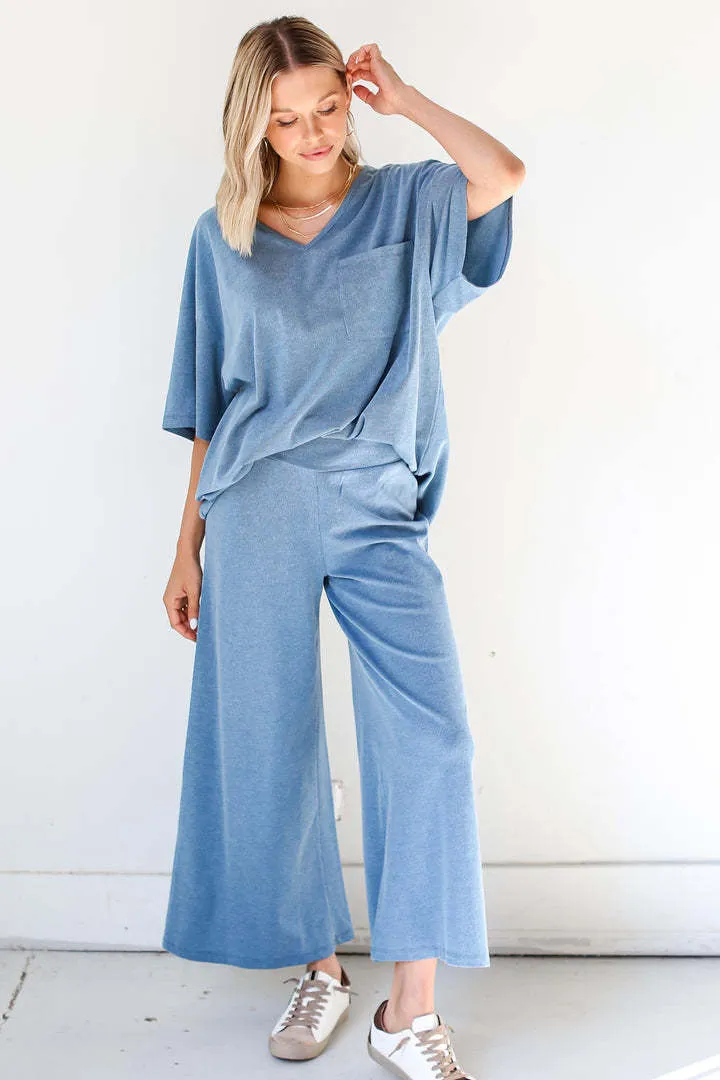 Solid Color Women's Suit Loose Casual Two-piece Suit