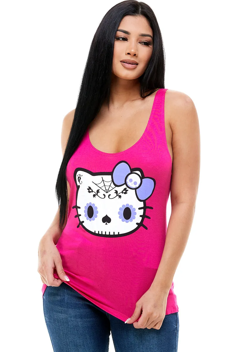 SUGAR SKULL  KITTY TANK TOP