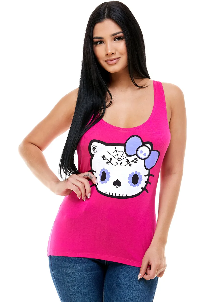 SUGAR SKULL  KITTY TANK TOP