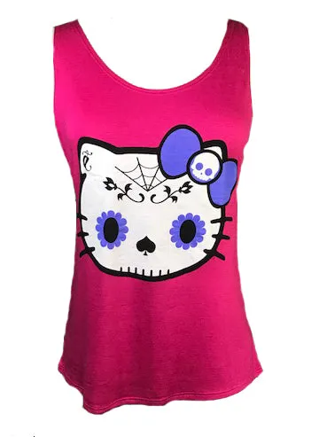 SUGAR SKULL  KITTY TANK TOP