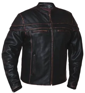 The "Jax" Weathered Brown Leather Motorcycle Jacket