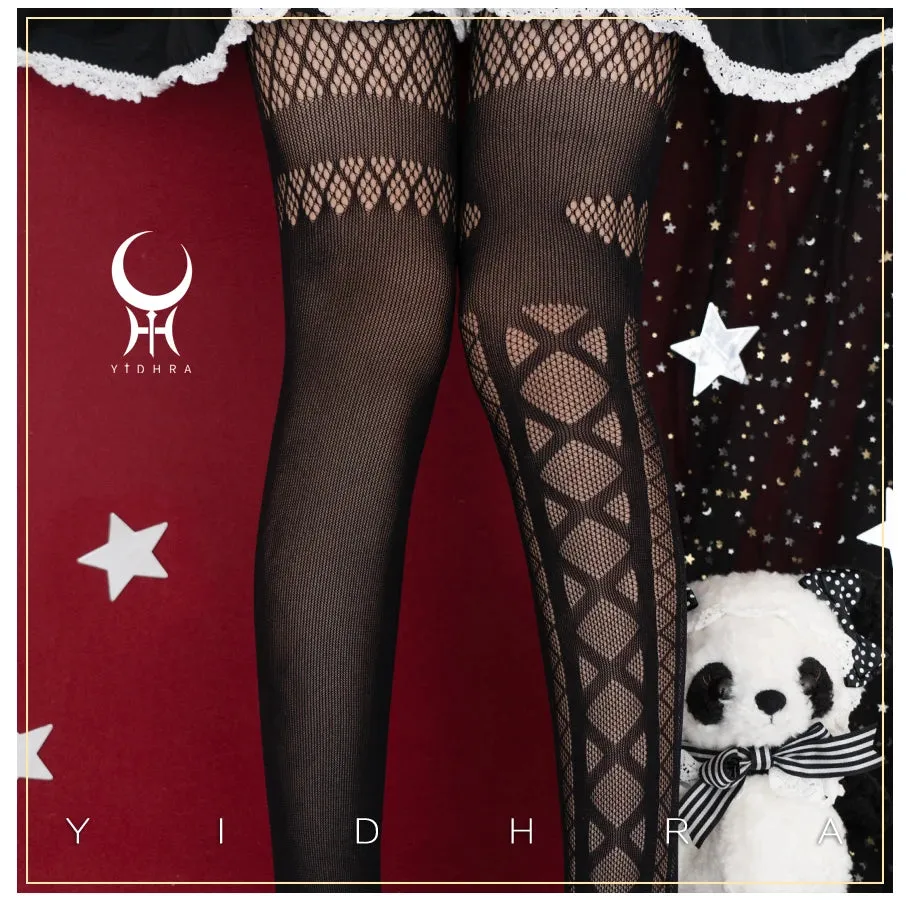 The Witch ~ Gothic Lolita Tights Mesh Pantyhose by Yidhra