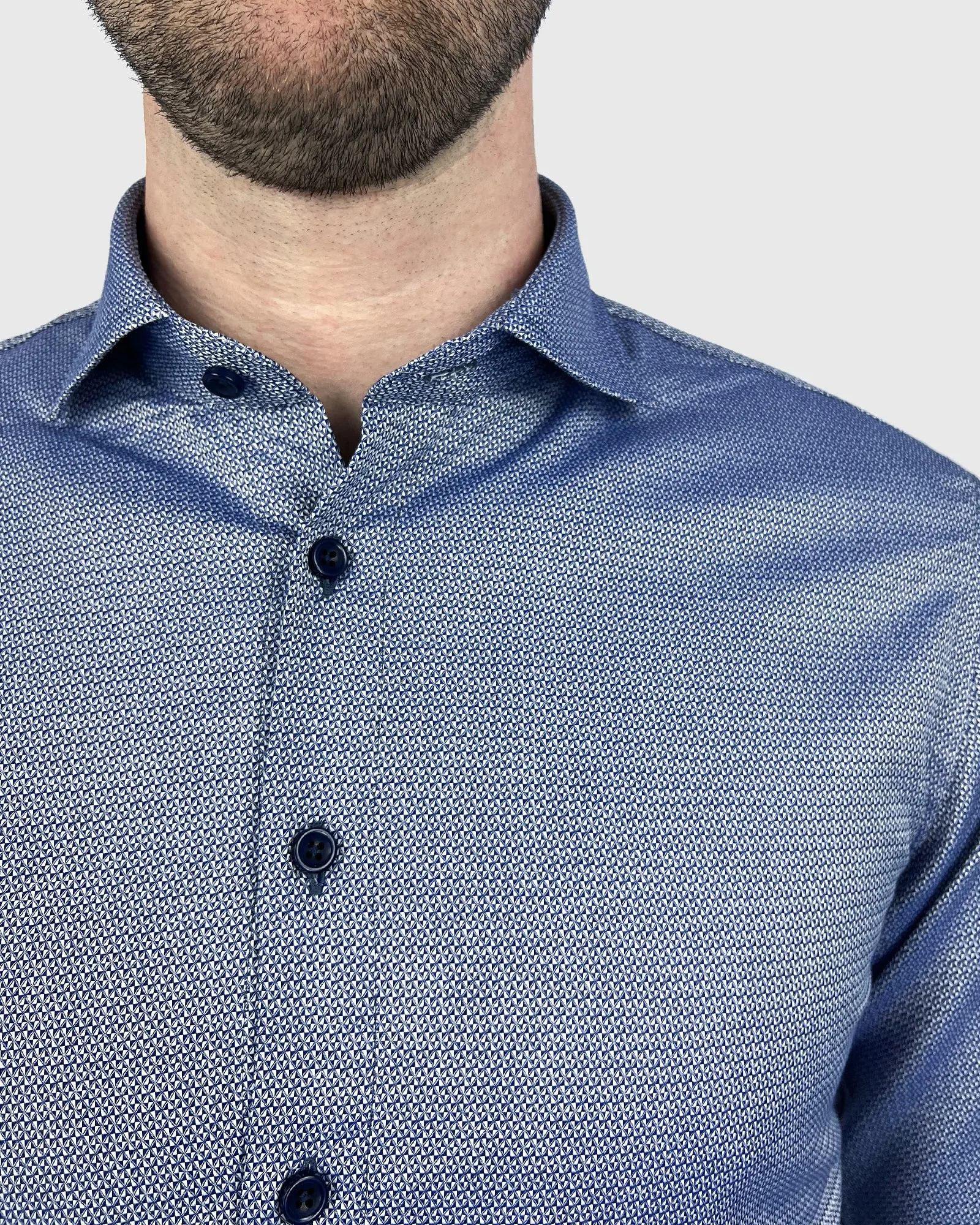 VINCENT & FRANKS S21CH0160 RYB-BLUE SLIM SC SHIRT