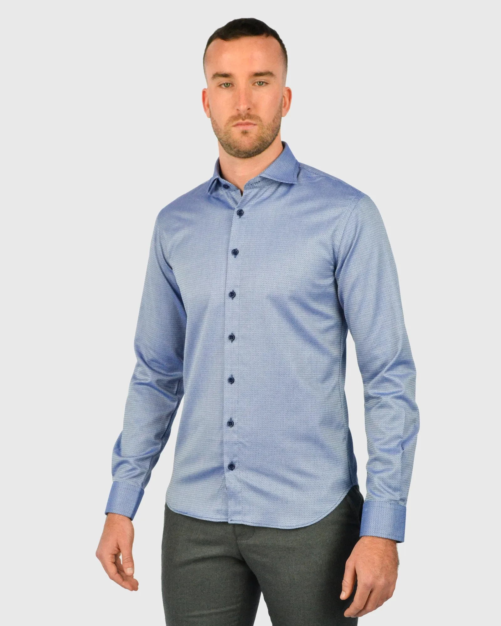 VINCENT & FRANKS S21CH0160 RYB-BLUE SLIM SC SHIRT