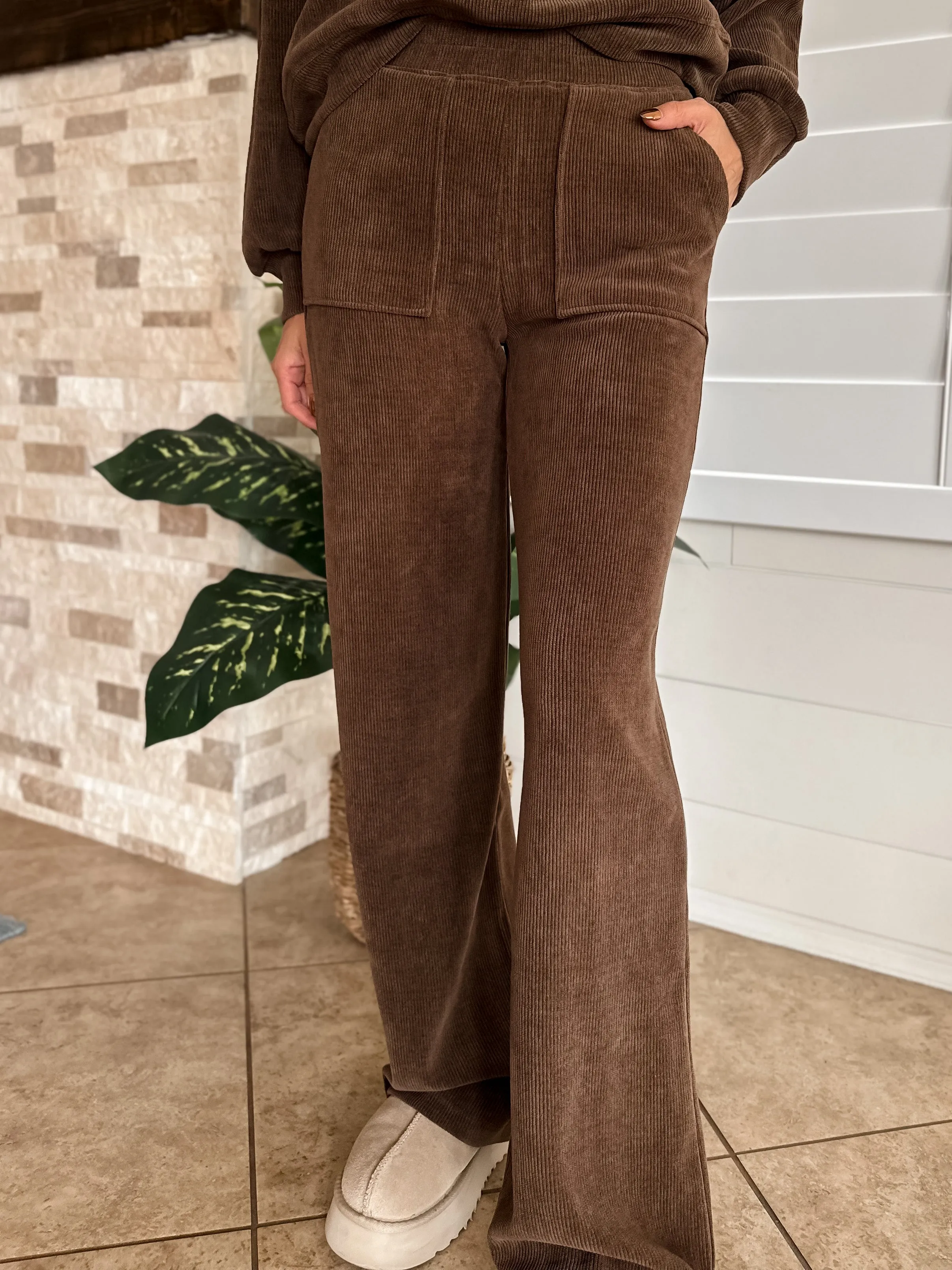 Wide Leg Corduroy Pants - Coco