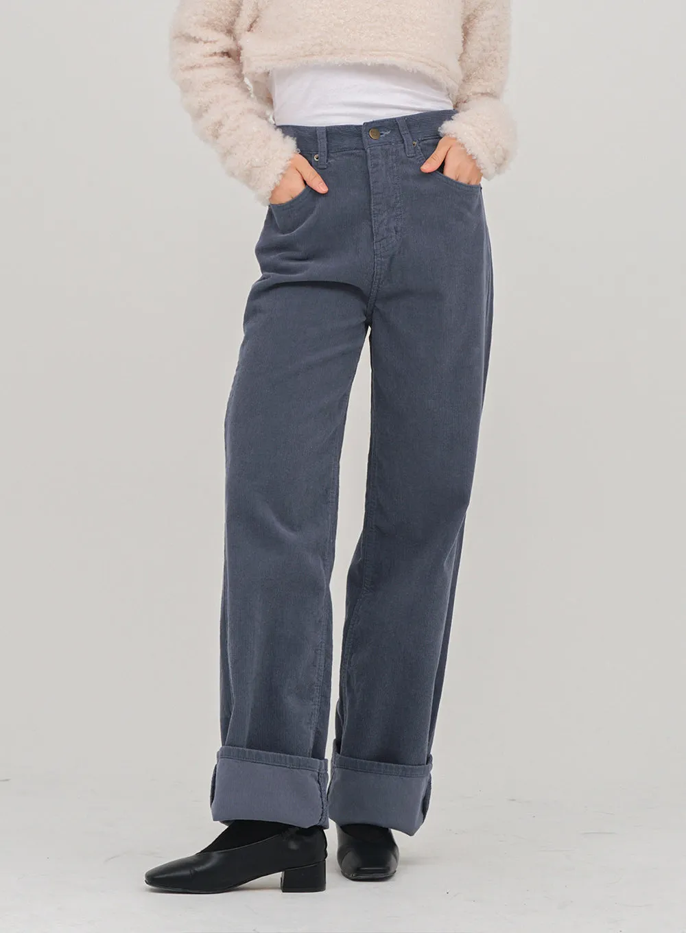 Wide Leg Corduroy Pants D3