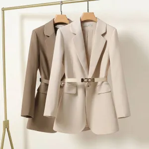 Women's Elegant Waist-controlled Mid-length Suit Jacket